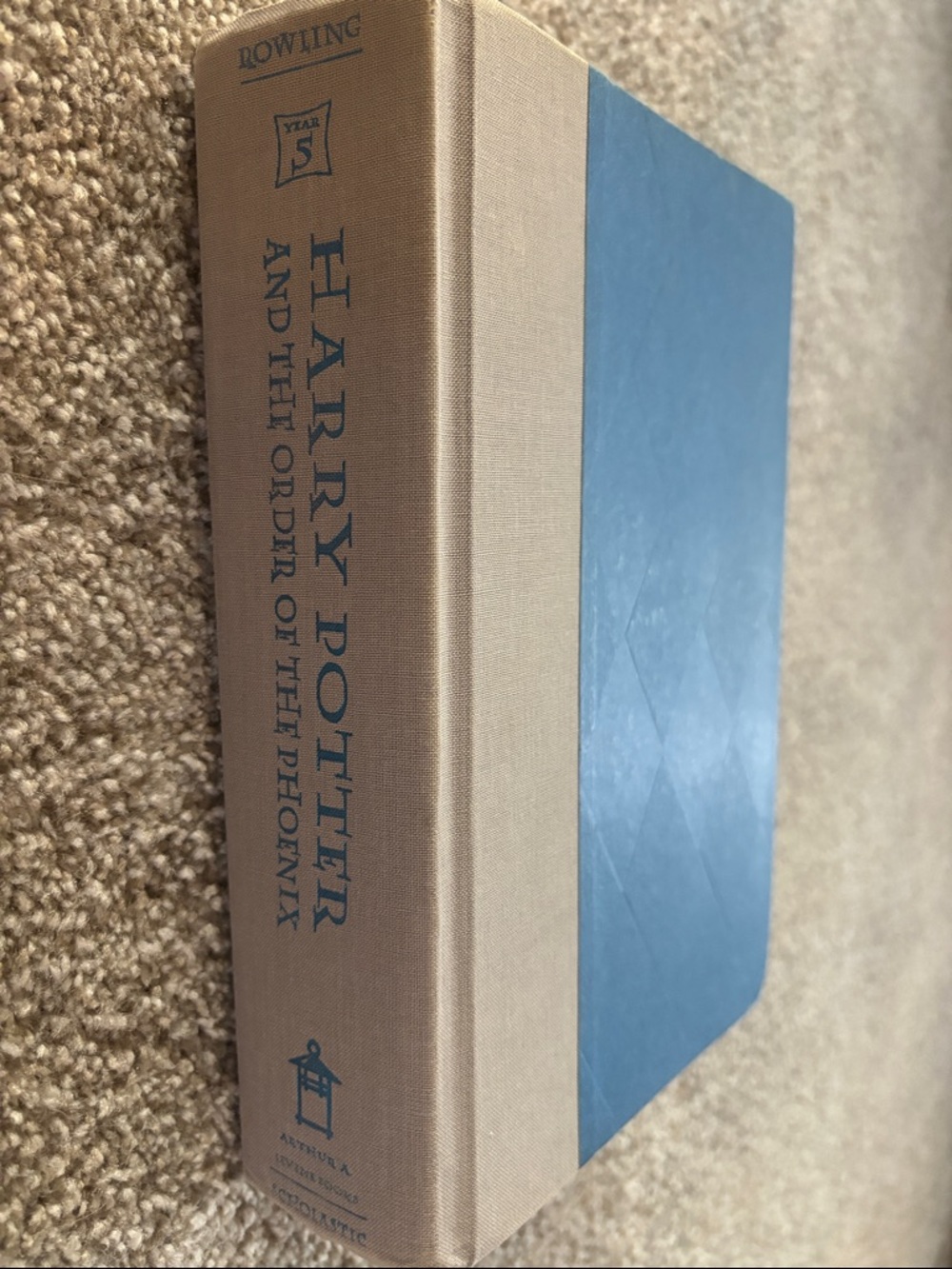 First Edition Harry Potter and the Order of the Phoenix Hardcover - Blue and Tan